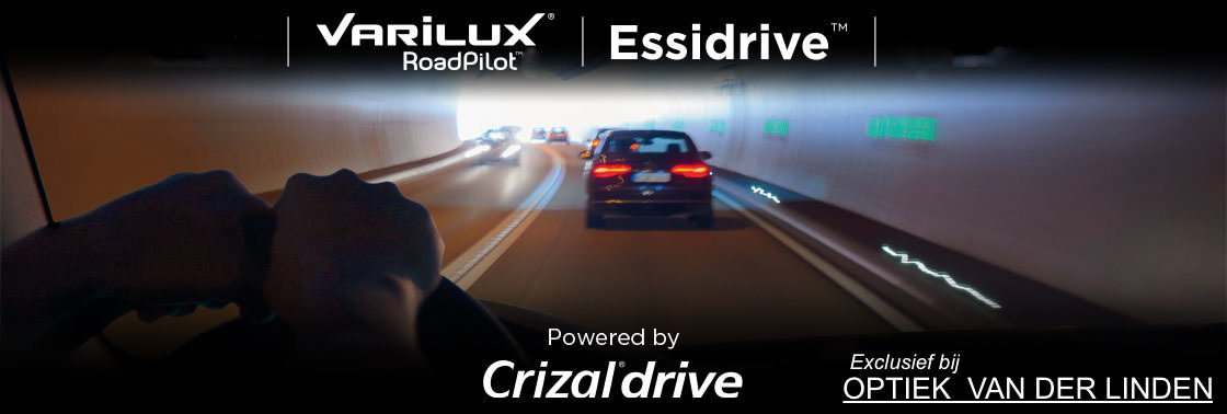 Crizal-drive, varilux roadpilot en essidrive bril tegen nachtblindheid